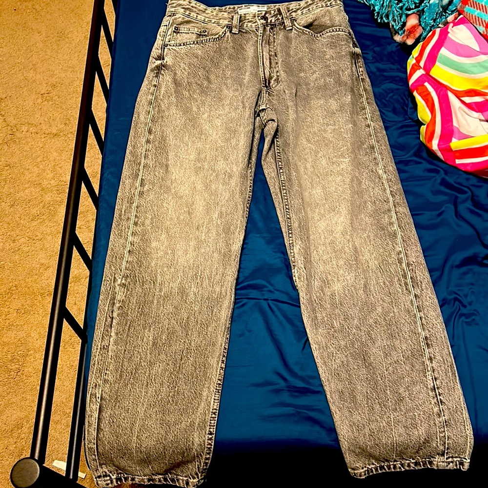 Bershka, size 30, grey jeans